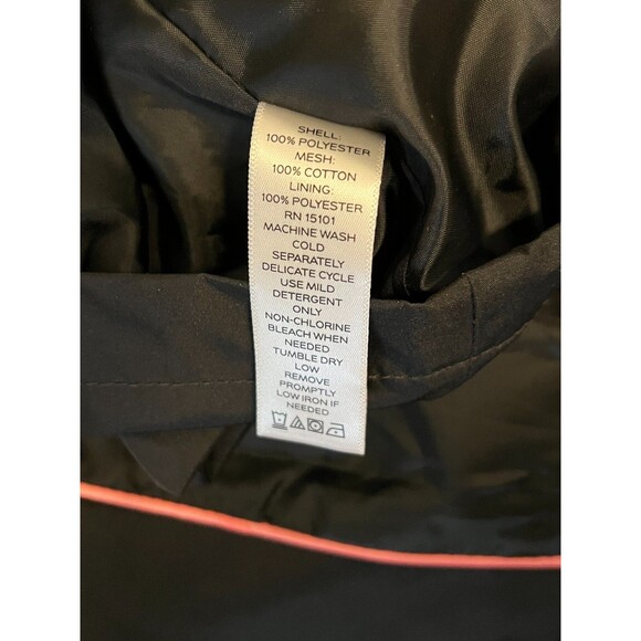 SUSAN GRAVER Women's 3X Belted Trench Coat Black Rain Button Mesh Plus Size - Picture 8 of 9